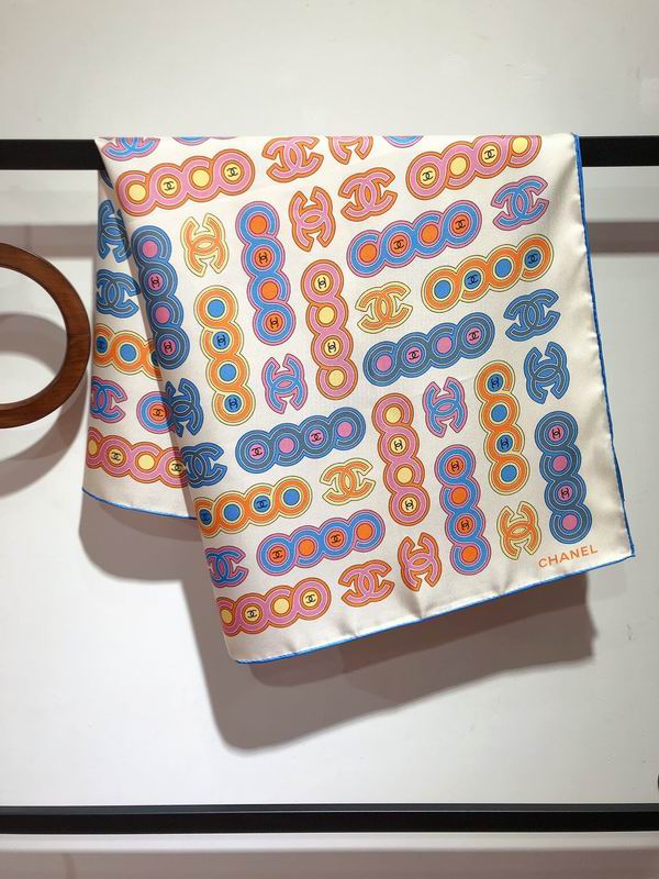 Chanel silk scarf 90X90cm E34 (5)